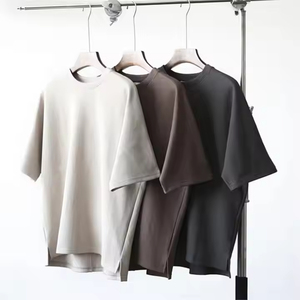 定制标志重棉短袖男式t恤落肩DTF风格100% 棉街装服装宽松上衣 - Product Image 1