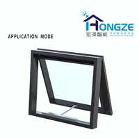 Ouvre-fenêtre automatique vertical en aluminium C28CK Hongze Smart Home, étanche, avec écran magnétique et pliable, design moderne