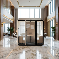 Cabine de réunion modulaire moderne insonorisée pour l'intimité au bureau, mobilier de salle de conférence
