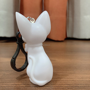 Nouvel Arrivage : Figurine en Résine Blanche, Modèle de Dessin Animé Mignon, Peinture Fluide Artistique DIY, Porte-clés Chat <span class=keywords><strong>Gigi</strong></span>, Graffiti, Sculpture Artisanale de Noël - Product Image 4