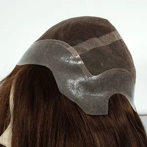 Custom Make Human Hair Breathable Integration Hair Toupee Women , Hair Toupee for Woman Replacement System Hairpiece