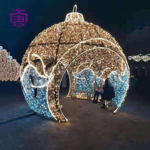 Outdoor Large Christmas <b>Led</b> Lighting Arch Door Motif 3d Tunnel Christmas <b>Light</b> For Christmas Mall Decor - Product Image 4