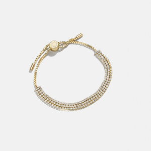 Modisches Diamantbesetztes DIY <span class=keywords><strong>Magic</strong></span> Box Buchstaben-Armband, Individuell Anpassbares Kupfer-Plattiertes 18K Gold Buchstaben-Armband Schmuck - Product Image 3