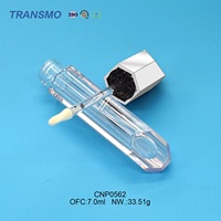 Emballage de brillant à lèvres en cristal tubes de brillant à lèvres clairs logo personnalisé tubes de brillant à lèvres personnalisés de 6,5 ml