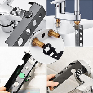 Llave Multifuncional para Tuberías de Agua, Llave Inglesa para Instalación en Ángulos de Baño, Herramienta Combinada para Espacios Estrechos - Product Image 2
