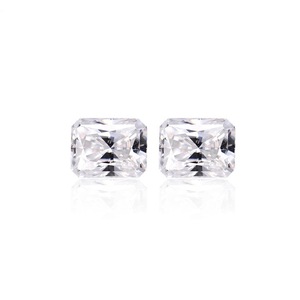 Loose Moissanite Radiant Cut Rectangle D Color White Synthetic Gemstone For Jewelry Making - Product Image 3