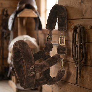 Harnais de cheval en cuir souple entièrement recouvert, design sangle de tête, selle anglaise, réglable des deux côtés, durable pour l'équitation - Product Image 2