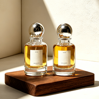 Flacon de parfum cylindrique rond en verre transparent, atomiseur vide, finition mate, emballage cosmétique de luxe personnalisé, diffuseur à bâtonnets