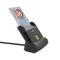 Lector de tarjetas inteligentes multifunción USB, Tarjeta SIM/IC/ID, ATM, chip EMV