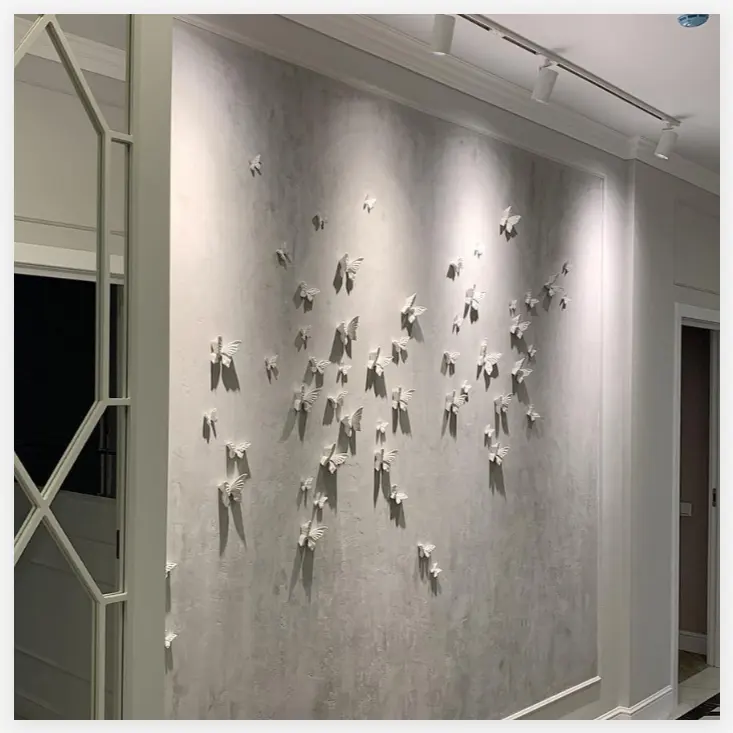 Искусственная нордическая наклейка для украшения дома Фон художественная скульптура орнамент 3D бабочка Настенный декор