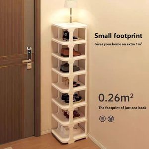 Modern 7/8-Layer Small Folding <b>Shoe</b> <b>Rack</b> Stand Vertical Narrow Stackable <b>Shoe</b> Organizer Thickened Plastic Bag <b>Storage</b> <b>Shoe</b> <b>Rack</b> - Product Image 6