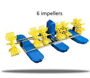 Aérateur agricole électrique à double roue à aubes pour économie d'eau utilisé en aquaculture en Chine - Product Image 3