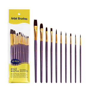 Giorgione Best Seller – Lot de 10 pinceaux en nylon à manche en bois pour aquarelle, acrylique, huile – Pour artistes et projets DIY - Product Image 2