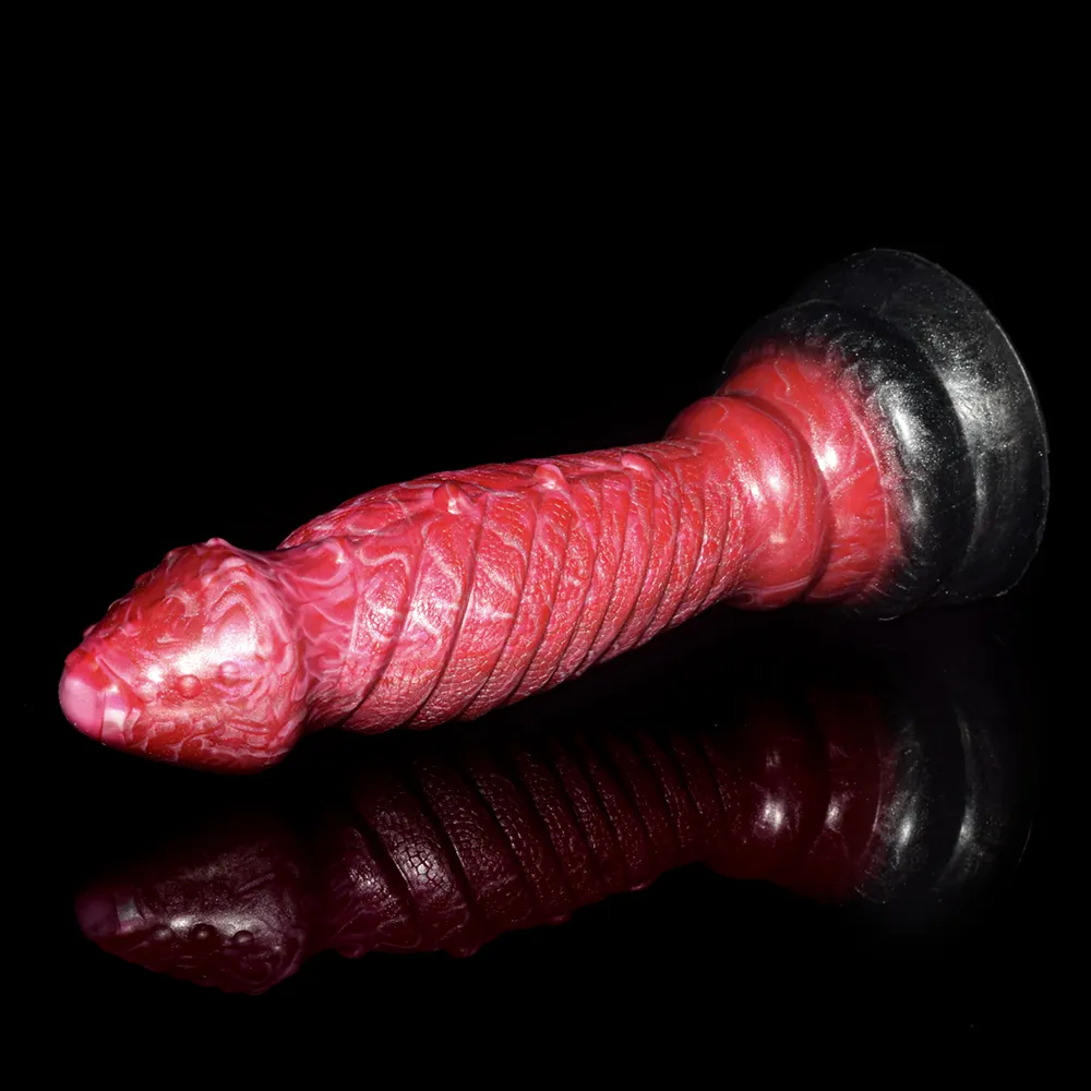 YOCY neueste neue Design Hexe rot Dildo Silikon Gummi Penis Lesben Klitoris Stimulation Anal Plug für männliche Frau