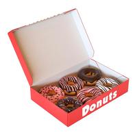 Boîte carton de luxe rose blanc 1 6 12 24 trous, emballage de boulangerie à cookies, boîtes à donuts personnalisées imprimées, vente en gros, 100 pièces