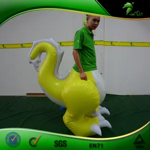 Walking Infla table Dinosaur Suit Gelbe aufblasbare Drachen hose Hongyi Infla table Animal Suit