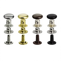 Kancing Tekan Logam Nikel Ramah Lingkungan 10mm Seri 16 Segma Multiguna untuk Kerajinan Kulit DIY Tas Sabuk