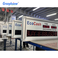 Panel de Pantalla LED para Mostrar el Tipo de Cambio de Divisas Electrónico Digital en Bancos