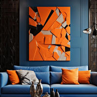Peinture à l'huile abstraite moderne et colorée, 100% peinte à la main, peinture sur toile pour décoration murale