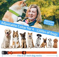 Hundetrainings-E-Halsband mit Fernbedienung, wasserdicht, wiederaufladbar, mit LED-Licht, Ton, Vibration und Schockfunktion
