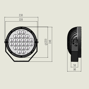 High Power Heavy Duty 72W <b>LED</b> 9inch Overhead Crane <b>Led</b> Lights Crane <b>Led</b> Lights - Product Image 6