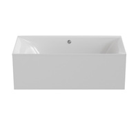 KMRY Baignoire de douche en acrylique autoportante rectangle blanc pur moderne de luxe pour la maison et l'hôtel