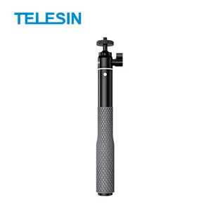 Telesin Palo Selfie de Aluminio de 60cm y 21 pulgadas, Prueba de Buceo con Aerosol de Sal Impermeable para Go Pro DJI Insta360 Ace Pro Go2/3 Cámaras de Acción