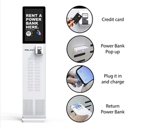เครื่องเช่าพาวเวอร์แบงค์แบบใหม่ 24 ช่อง พร้อมหน้าจอโฆษณา 21.5 นิ้ว และระบบ NFC POS สำหรับชาร์จโทรศัพท์มือถือ - Product Image 4