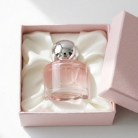 Flacon de parfum en verre rose dégradé personnalisé OEM ODM, 30 ml, 50 ml, 100 ml, flacon rond avec bouchon, boîte cadeau pour parfum cosmétique
