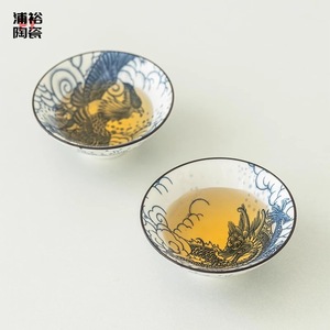 Tasse conique en porcelaine bleue et blanche, motif dragon et phénix, tasse à thé Kung Fu en céramique, design traditionnel chinois, origine Dehua - Product Image 4