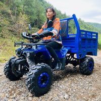 Best-seller - Quad agricole à moteur essence 200cc, 4x2 roues, véhicule tracteur agricole avec remorque