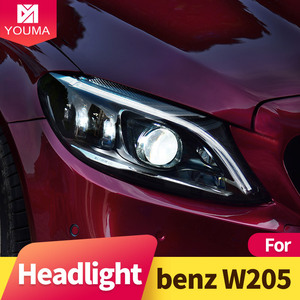 Ensemble pour Mercedes-benz classe C W205 phare LED 2015-2020 DRL double faisceau lentille clignotant Auto accessoires - Product Image 2