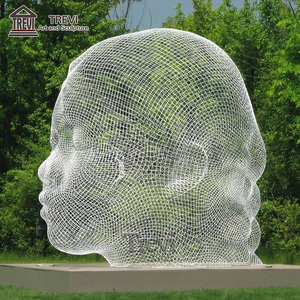 Escultura de Malla de Alambre de Acero Inoxidable Abstracta Artística Personalizada en Venta - Product Image 3