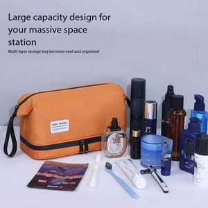 Maxfree Wet Separation <b>Toiletry</b> Bag Folding Portable Cosmetic BagLargeCapacity Nylon Waterproof Hanging <b>Storage</b> Wash Bag - Product Image 4