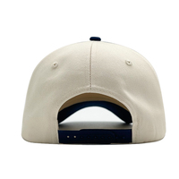 Gorra de béisbol de dos tonos con Marco, logotipo bordado personalizado, 5 paneles estructurados, 100% algodón, ala curva en blanco, gorras de béisbol Vintage