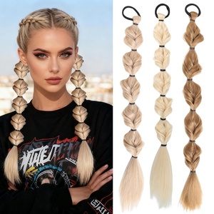 <span class=keywords><strong>Trenzas</strong></span> <span class=keywords><strong>de</strong></span> Fibra <span class=keywords><strong>de</strong></span> Alta Temperatura <span class=keywords><strong>de</strong></span> Moda: Peluca <span class=keywords><strong>con</strong></span> <span class=keywords><strong>Trenzas</strong></span> Pequeñas Tipo Burbuja y Cola <span class=keywords><strong>de</strong></span> Caballo - Product Image 1