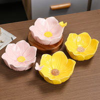 Bol à fleurs et papillons créatif et exquis en porcelaine écologique Lelyi, bol à fruits et rangement d'accessoires pour la maison