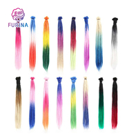 Dreadlocks Extensions de Cheveux au Crochet Dread Faux Locs Cheveux Tressés en Fibre Synthétique de Couleur Unie et Mixte Longs et Doux 20 Pouces