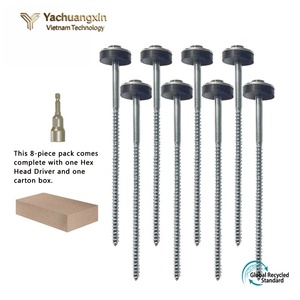 Stainless Steel Tent Pegs with Rubber Washers for Outdoor <b>Camping</b> All Seasons Use - Product Image 5