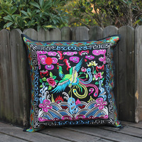 Housse de coussin brodée Style exotique, importé du maroc et inde, original, broderie, pour voiture, pour canapé, coussin