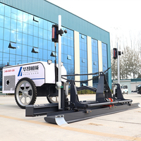 Machine de nivellement de sol en béton HWAON à deux roues avec moteur 5,5 kW, pneus anti-crevaison, légère, pour nivellement laser du béton