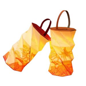 Mid-Autumn Festival Draagbare Opvouwbare Lamp Creatieve Boeklantaarn Voor Universiteitscampus Jaarlijkse Relatiegeschenk - Product Image 5