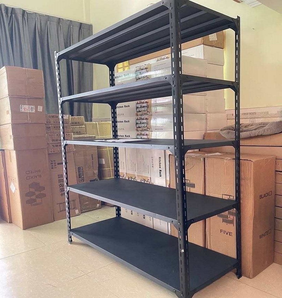 Rack para encaixe de loja, prateleira de ângulo de alta elasticidade, com rack de ângulo encosturado de metal