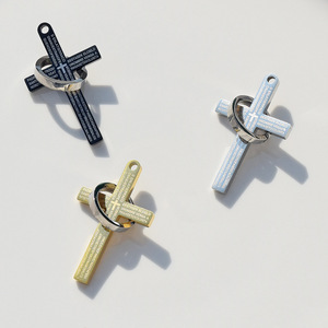 Cross Pendant <b>Necklace</b> Stainless Steel Men's Personalized Jewelry Gift Hip Hop Retro Style <b>Titanium</b> Steel Chain Accessory - Product Image 2