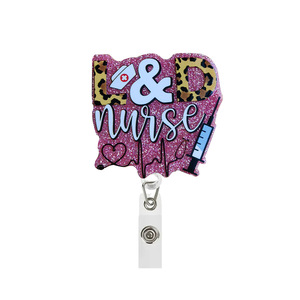 Badge porte-clés en acrylique LD transfrontalier, motif seringue, pour la Journée des infirmières, avec boucle de retrait facile pour carte d'identité d'hôpital - Product Image 1