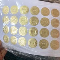 Autocollants Personnalisés en Relief 3D avec Logo, Estampillés à Chaud Or/Argent, Étiquettes Métalliques Or en Relief pour Emballage