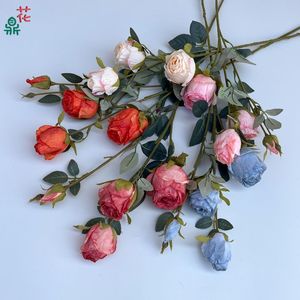 Rosas Artificiales de Seda, Flor Realista de Estilo Vintage, Decoración para el Hogar, Boda, Día de San Valentín, Arreglo de Mesa para Cafetería - Product Image 2