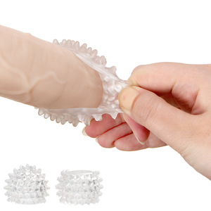Crystal Wolf Fang Condom Delay Ring Set <b>TPE</b> Cock Ring For Men Adult Sex Toy 40mm 20mm 30mm 37mm 48mm - Product Image 4