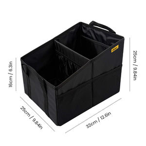 OEM lüks çok bölmeli araba organizatör saklama çantası dayanıklı Polyester su geçirmez katlanabilir seyahat deri koltuk geri asılı - Product Image 2