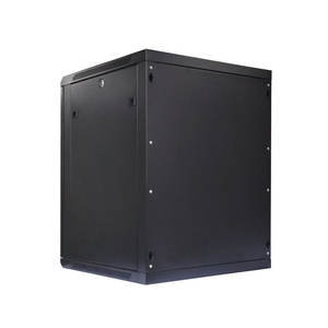 Armoire murale 19 pouces 15U 600x600mm SKD à emballage plat avec porte en verre trempé, poignée, serrure et bordure de porte ventilée - Product Image 5